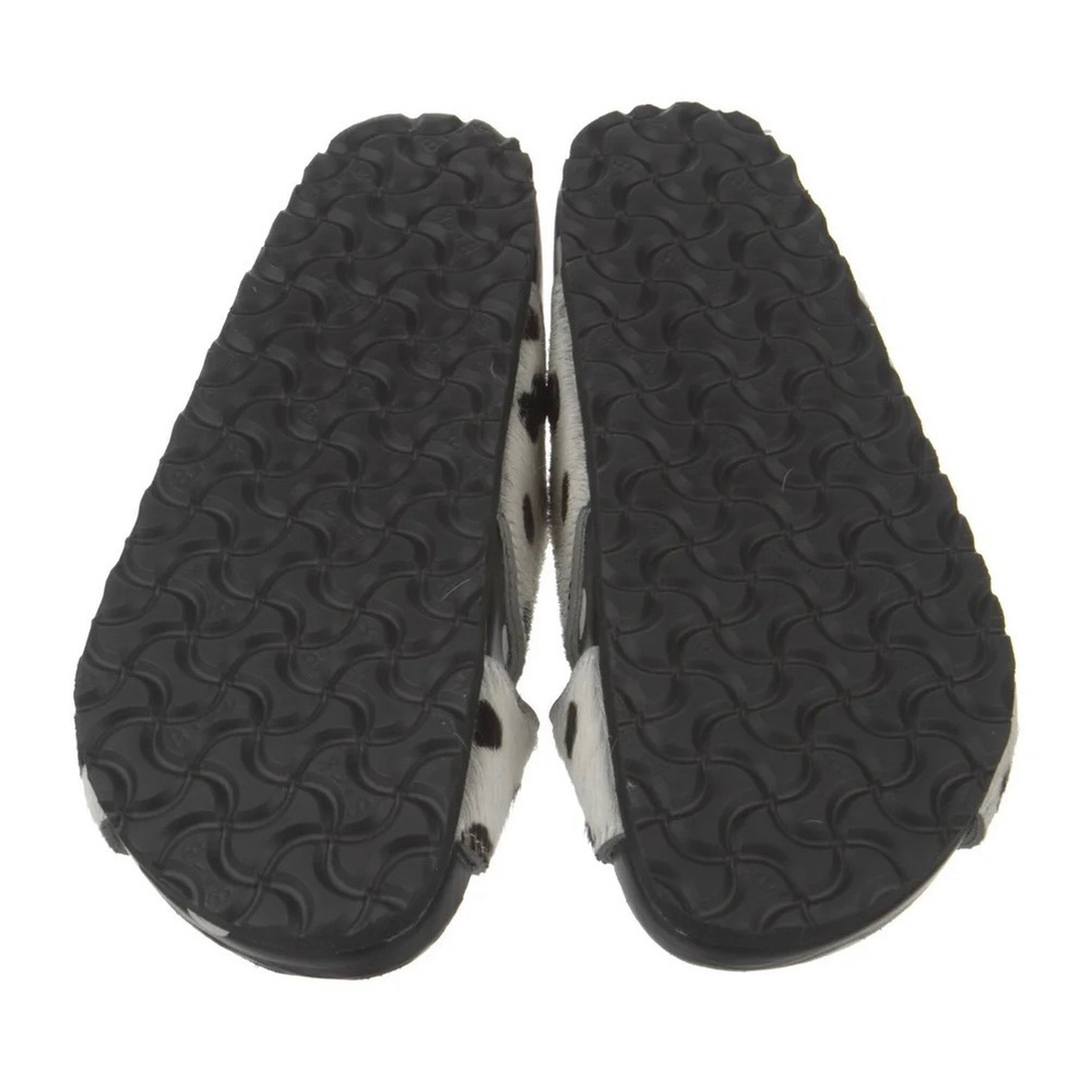 Birkenstock x Manolo Blahnik White and Black Polka Dot Cross-Strap Sandal 9 - Picture 3 of 3